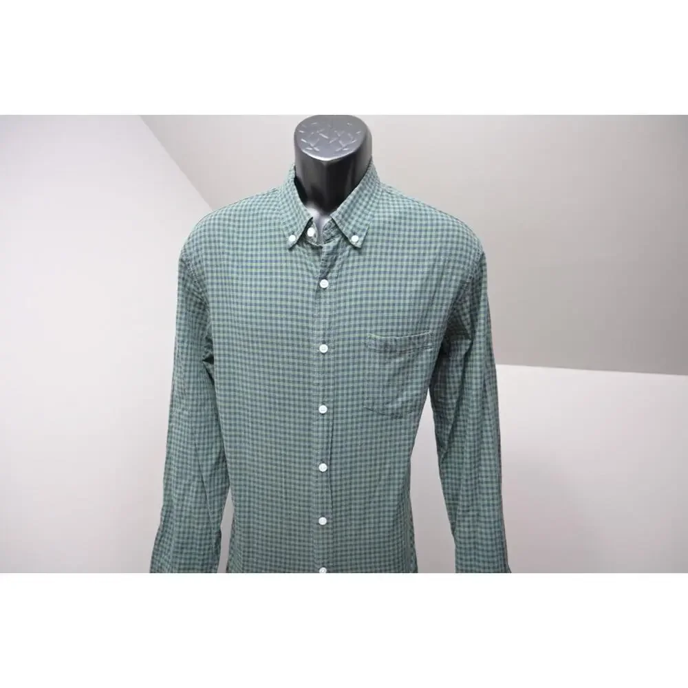 J Crew Flex Wash Dress Shirt Slim Fit Plaid Button Up Long Sleeve Mens Sz‎ Large